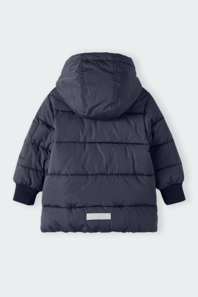 BLUE DOWN JACKET WITH HOOD JUNIOR NAME IT 