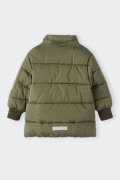 MILITARY GREEN DOWN JACKET WITH HOOD JUNIOR NAME IT 