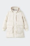 CREAM DOWN JACKET WITH HOOD KIDS NAME IT 