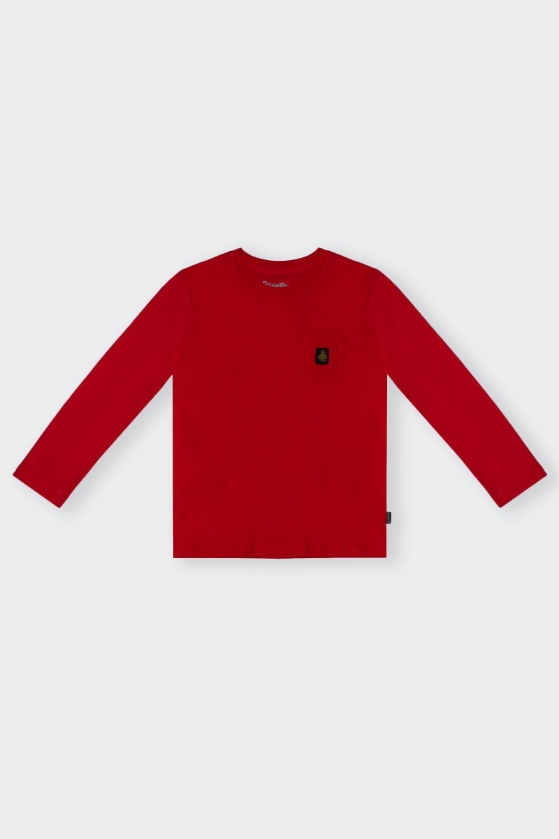 RED T-SHIRT WITH LONG SLEEVES KIDS REFRIGIWEAR