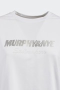 Murphy & Nye T-SHIRT A MANICHE CORTE OFF WHITE