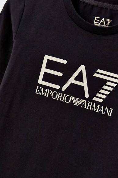 EA7 Emporio Armani BLACK GOLD LONG-SLEEVED T-SHIRT ESSENTIAL JUNIOR