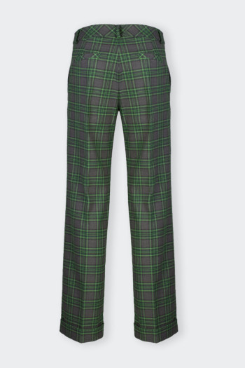 PLAID PATTERNED PALAZZO TROUSERS ROMEO GIGLI