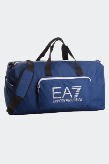 BLUE SPORTS BAG WITH EA7 SHOULDER STRAP 