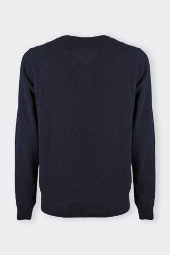BLUE SWEATER WITH V NECK ROMEO GIGLI