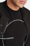 Armani Exchange BLACK T-SHIRT LOGO CIRCLE
