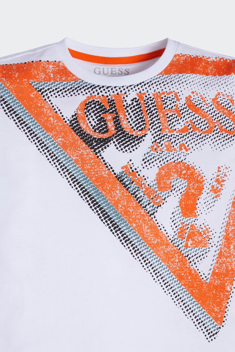 WHITE TRIANGLE GUESS T-SHIRT 