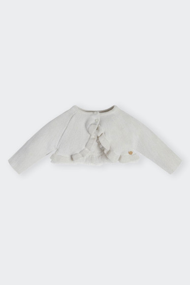 WHITE TULLE GUESS CARDIGAN