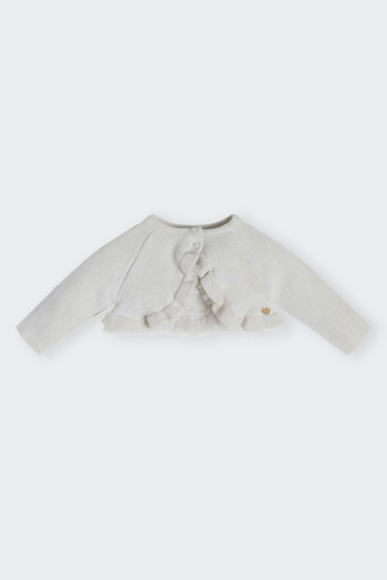 WHITE TULLE GUESS CARDIGAN 