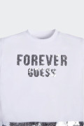 Guess FOREVER WHITE T-SHIRT WITH SEQUINS