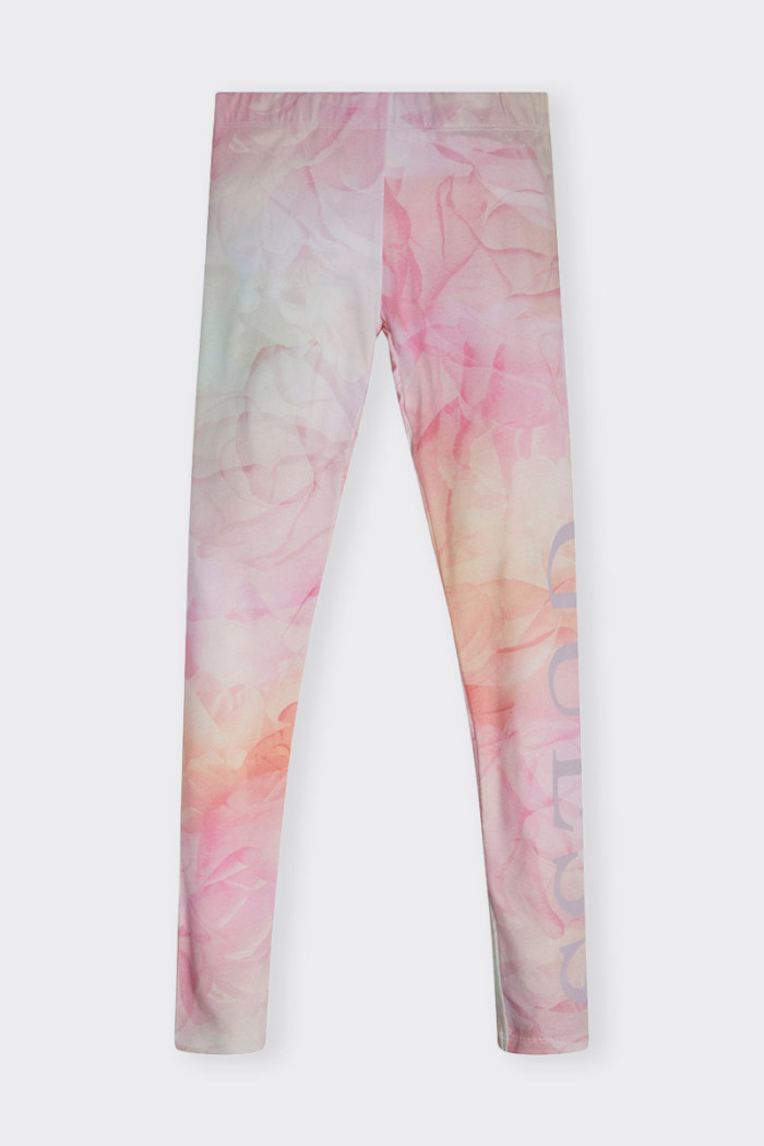 Guess LEGGINGS ROSA STAMPA ALL OVER