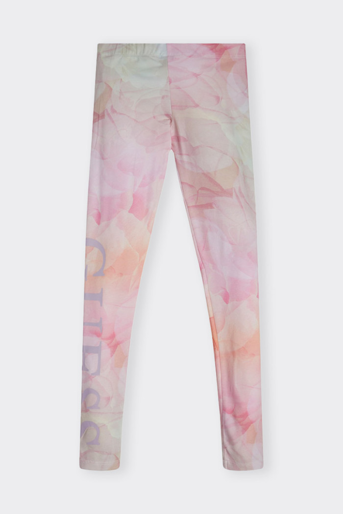 Guess LEGGINGS ROSA STAMPA ALL OVER