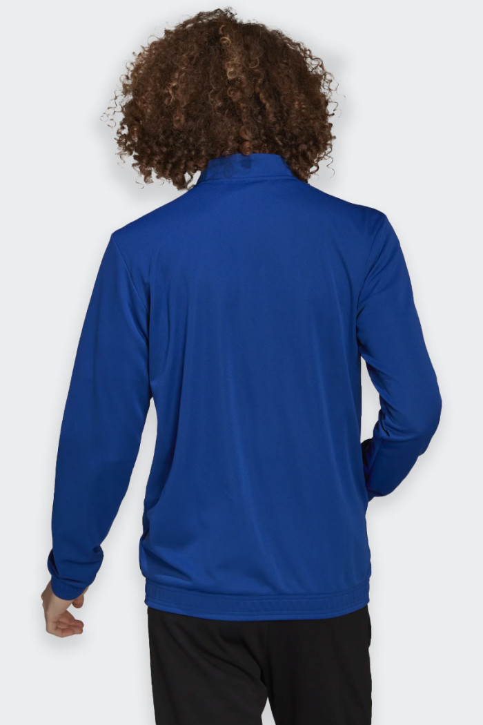 Men's sporty bluette sweatshirt with full zipper closure. High collar and practical side pockets. Aeroready technology to allow 