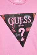 PINK T-SHIRT WITH GIRLS GUESS LOGO 