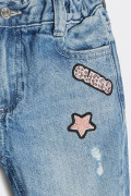 Guess FASHION WIDE LEG JEANS WITH PATCH