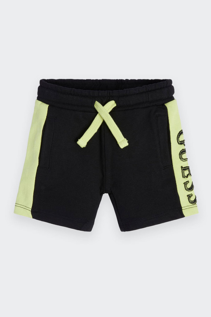 Guess BLACK ACTIVE ATHLETIC TRACKSUIT SHORTS