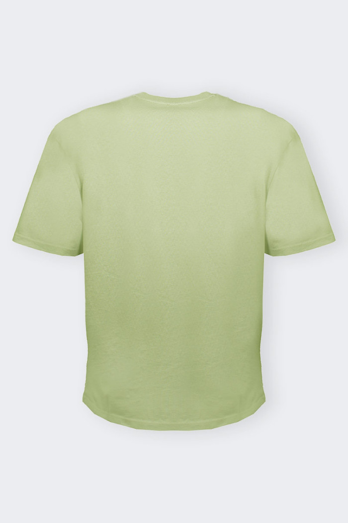 T-shirt verde da uomo realizzata in 100% cotone. Caratterizzata dalla scritta logo ricamata sul fronte. Stile casual, perfetta p