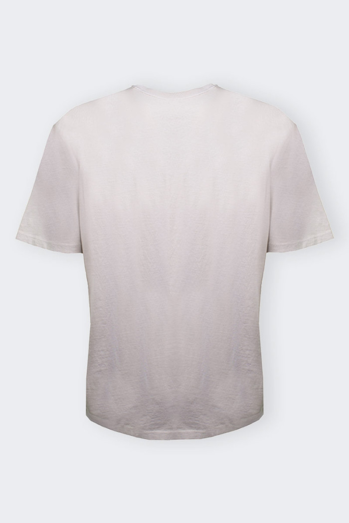 T-shirt beige da uomo realizzata in 100% cotone. Caratterizzata dalla scritta logo ricamata sul fronte. Stile casual, perfetta p