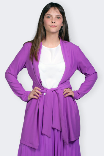 FUCSIA JACKET WITH BELT BY ROMEO GIGLI 