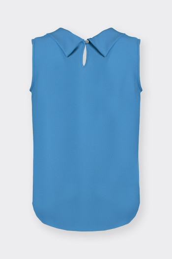 LIGHT BLUE SHIRT WITH "RING" NECKLINE BY ROMEO GIGLI 