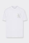 Armani Exchange WHITE T-SHIRT WITH EMBROIDERED LOGO