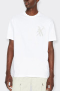 WHITE T-SHIRT WITH EMBROIDERED ARMANI EXCHANGE LOGO 