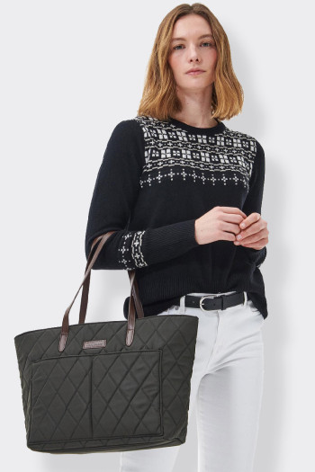 BARBOUR QUILTED TOTE BAG 