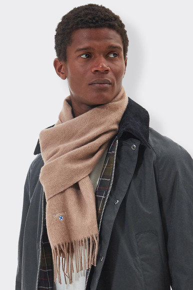 BARBOUR WOOL SCARF IN SOLID COLOUR 