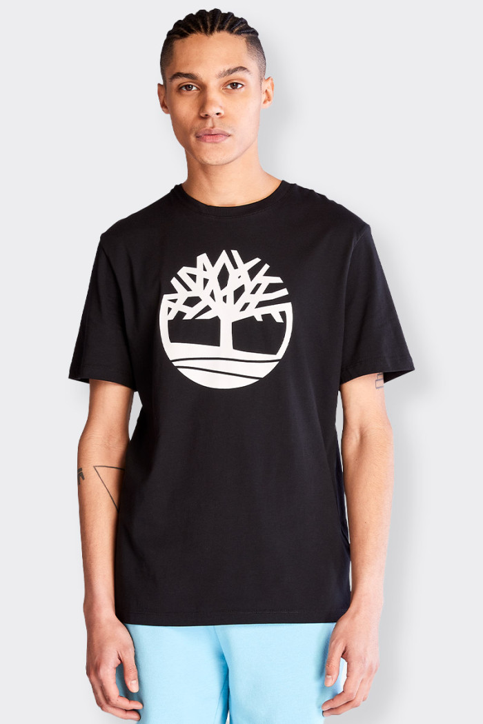 T-shirt Timberland a maniche corte da uomo dallo stile casual e allegro, con logo Timberland® ad albero e realizzata in tessuto 