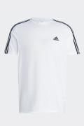 Adidas T-SHIRT ESSENTIAL IN JERSEY 3 STRIPES BIANCA