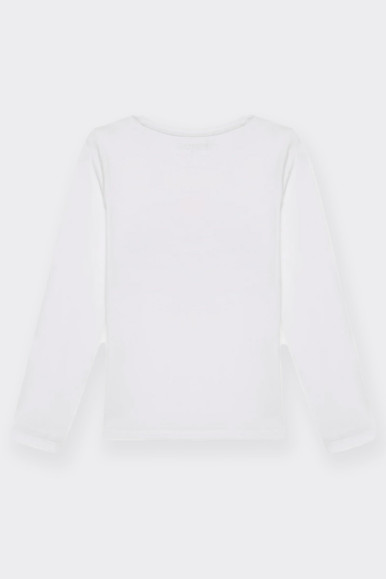 GUESS WHITE POSITIVE LONG-SLEEVED T-SHIRT 