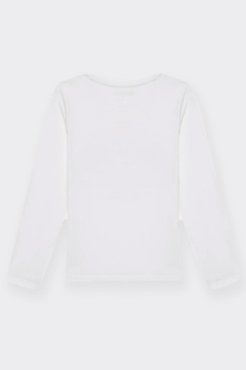 GUESS WHITE POSITIVE LONG-SLEEVED T-SHIRT 