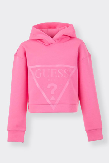 HOODIE WITH FUXIA GUESS HOOD 