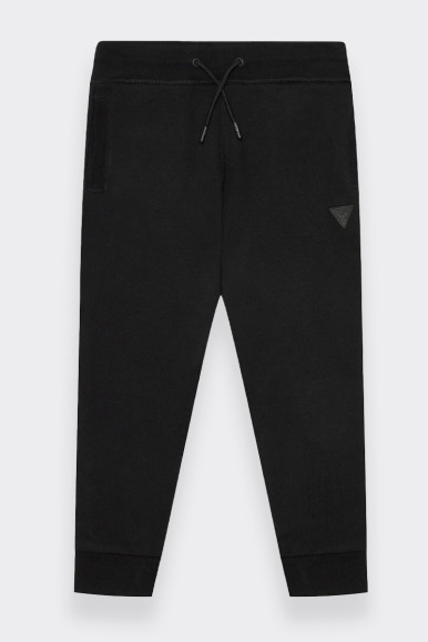 BLACK GUESS SPORTY TRACKSUIT TROUSERS 