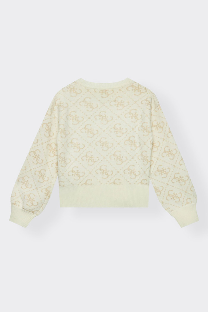 Guess 4G LOGO SWEATER RELAXED FIT CREAM