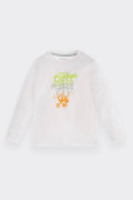 Guess PEACE LOVE WHITE LONG-SLEEVED T-SHIRT