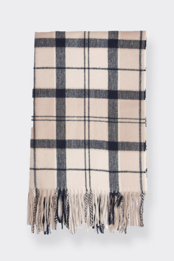 BARBOUR BEIGE STANWAY CAPE SCARF 